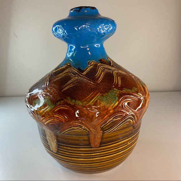 Dryden Potter’s Wheel Drip Colorful Paint Glazed Vase - Picture 3 of 7